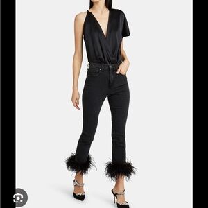Never been wore Veronica beard high rise skinny jeans with fur flare